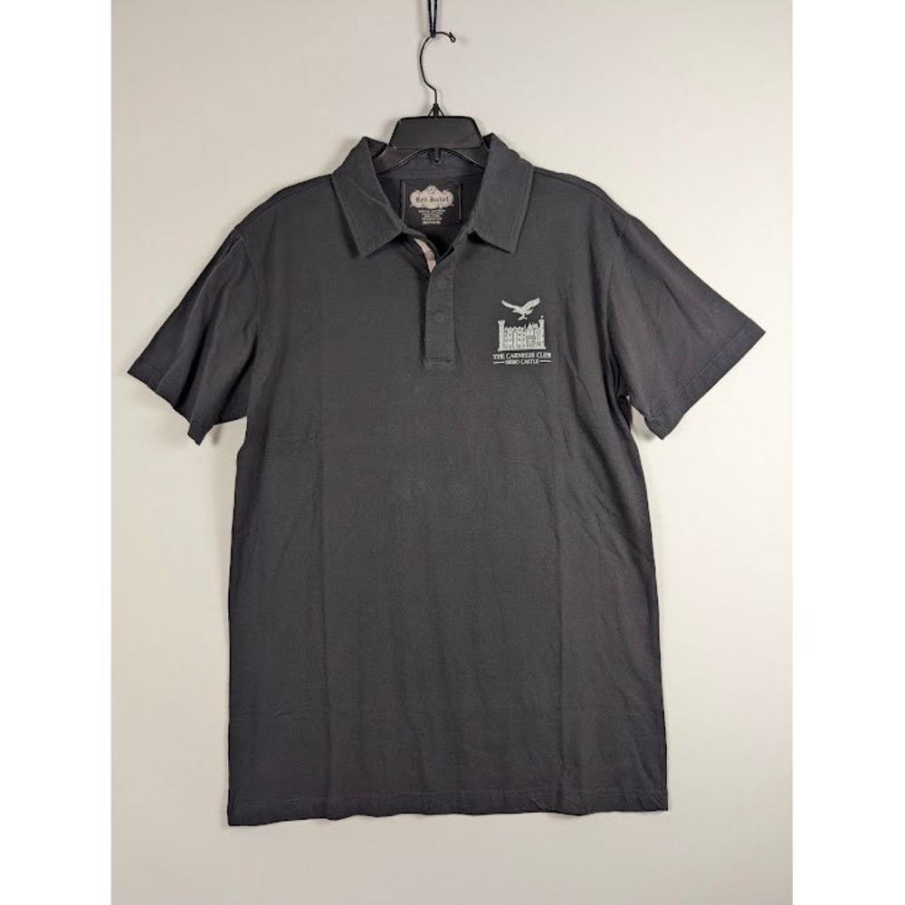 Red Jacket Polo Shirt Mens M Black Carnegie Club Skibo Castle 100% Cotton NWOT - Picture 2 of 7